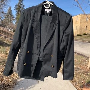 Mizrahi for Target Vintage Black Pinstriped Suit